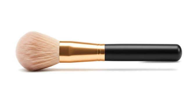 Realistic image of makeup brush isolated on white background
