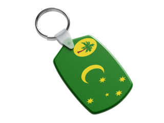 Cocos Island Flag keychain 