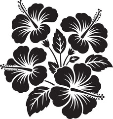 Hibiscus icon set