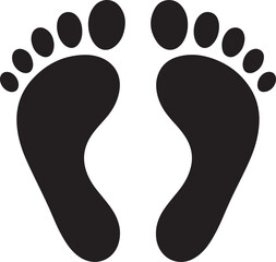 Human footprint icon. Vector illustration.