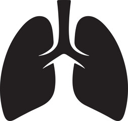 Obraz premium Human lung flat icon for app and website
