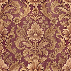 Ornate damask wallpaper design.