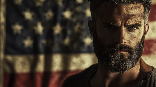 Weathered american flag evokes history, pride, and national spirit, perfect for independence day or patriotic projects