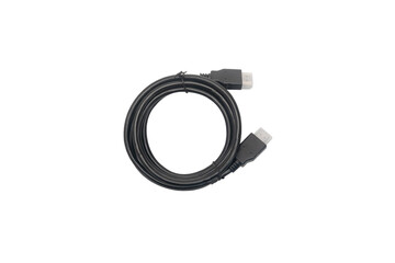 Premium HDMI Cable Close-Up Tech Accessory Isolated on White