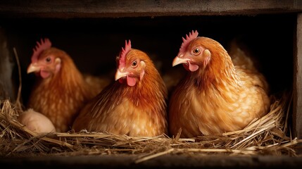 A cozy chicken coop with happy hens resting and nesting, captured for International Respect for Chickens Month