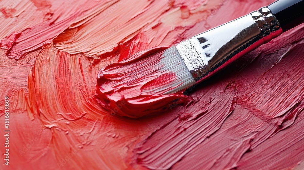 Poster abstract background with paint brush and color pattern created with generative ai