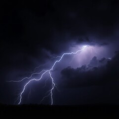 Dramatic Lightning Storm at Night