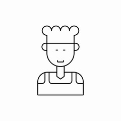 Chef cook professional kitchen icon vector sign