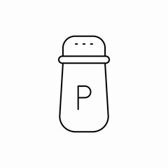 Pepper shaker cooking spice icon vector sign