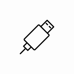 charging cable icon sign vector