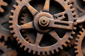 old rusty gears