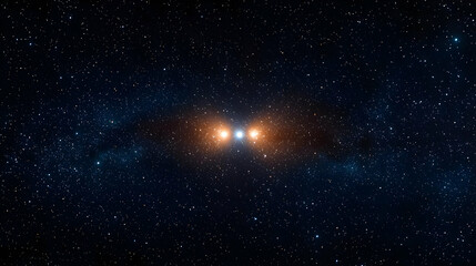 Two Bright Stars In Deep Space