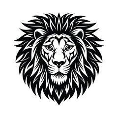 Majestic Lion Head Tribal Style Vector Illustration