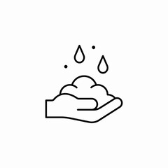 hand foam icon sign vector
