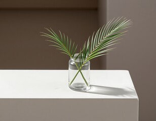 Palm Fronds in a Glass Jar