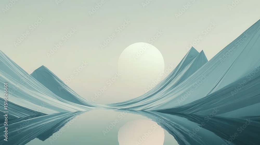 Poster craft an elegant minimalist abstract composition with muted colors and subtle lines.
