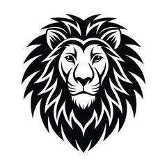 Obraz premium Majestic Lion Head Tribal Style Vector Illustration