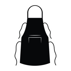Silhouette of apron symbol and sign. Apron icon vector. Apron symbol design for mobile concept, logo and web design. Vector illustration.