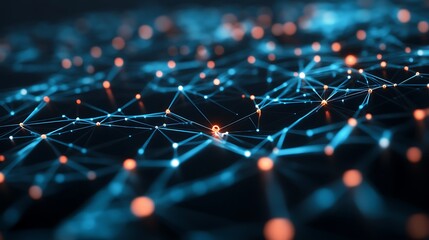 Obraz premium Abstract network of connected dots