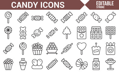 Sweet and Colorful Candy Icons for Illustrations and Graphics