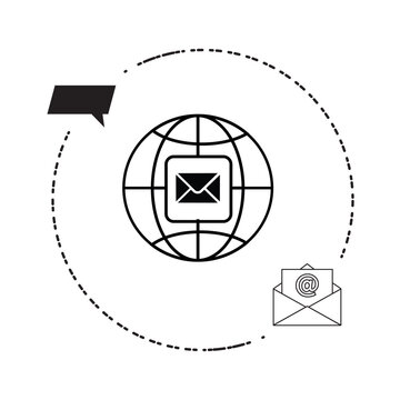 global email and online communication icon