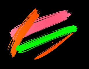 Abstract Brushstrokes A Colorful and Dynamic Composition