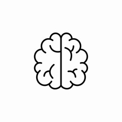 brain hemispheres icon sign vector