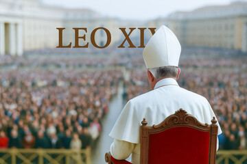 Symbol picture: Pope Leo XIV seated blesses a large crowd in Saint Peter’s Square during a solemn religious ceremony in the Vatican