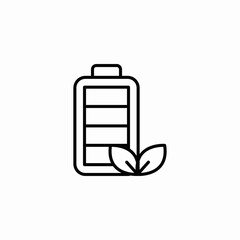 eco battery icon sign vector