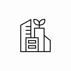 ecological city icon sign vector