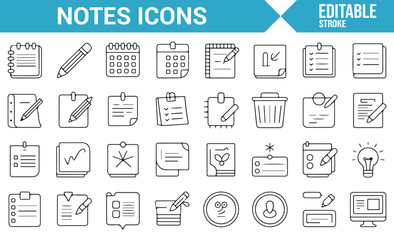 Clean and Modern Icons for Notes, Checklists, and Documents.