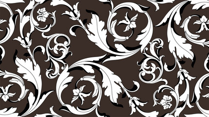 Seamless motif pattern. Baroque pattern design. © akın demirci