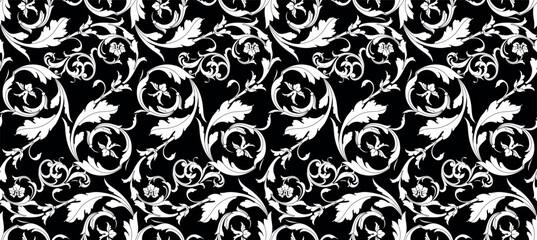 Seamless motif pattern. Baroque pattern design.