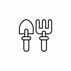 gardening tools icon sign vector