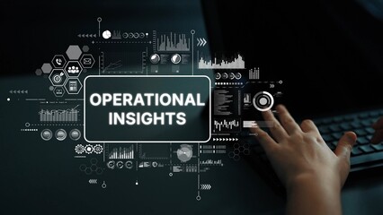 Operational Insights: Data Analysis Visualization with Charts, Graphs, and Technology Interface Display. Asymptotic smart data analytic.