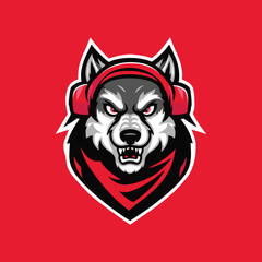 Cute and Playful Wolf Mascot Illustration for Kids Products and Logo Design
