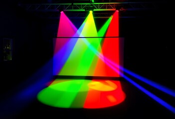 Colorful Spotlights on Stage