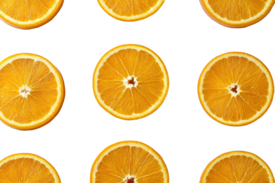 Vibrant Orange Slices Pattern Fresh Citrus Fruit Background