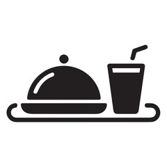 Vector illustration of a restaurant icon for menu design, a food symbol featuring cooking elements