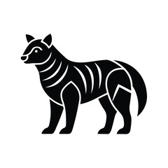 Thylacine Illustration Silhouette Extinct Tasmanian Tiger Icon
