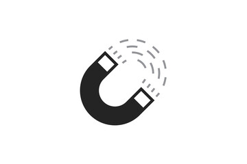 Simple U shape magnet vector icon.