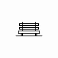 park bench icon sign vector