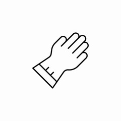 rubber gloves icon sign vector
