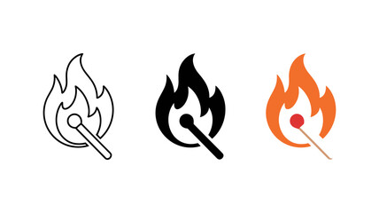 Burning Matches in Three Styles: The art showcases the universal element, bringing the essence of starting a fire into the forefront, representing power and transformation. 