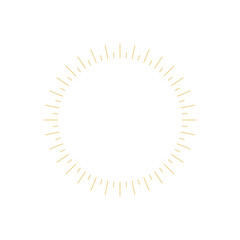 Sun sign isolated on transparent background. Design, mockup template for message, labels, add text, mockup, logo