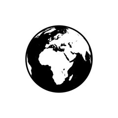 Obraz premium Planet earth sign isolated on transparent background. Design, mockup template for message, labels, add text, mockup, logo