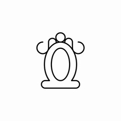 vintage mirror icon sign vector