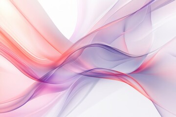 A Colorful, flowing piece of fabric with a rainbow of colors. Abstract smoke flow design on a crisp white background.