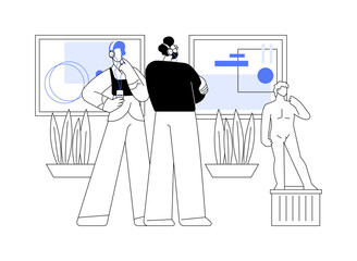 Audio guide isolated cartoon vector illustrations.