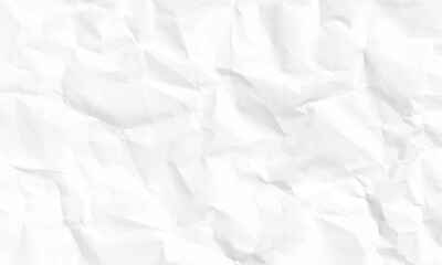 Clean white paper, wrinkled, abstract background.
white crumpled paper texture for background.